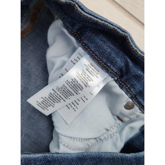 Good American Juniors Women's Size 15 Dark High Rise Skinny Pants Cotton Stretch - Picture 4 of 7